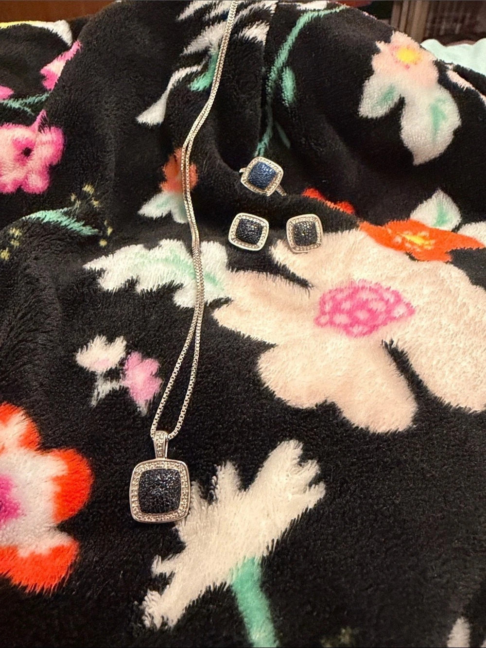 Silver & Blue Jewelry Set